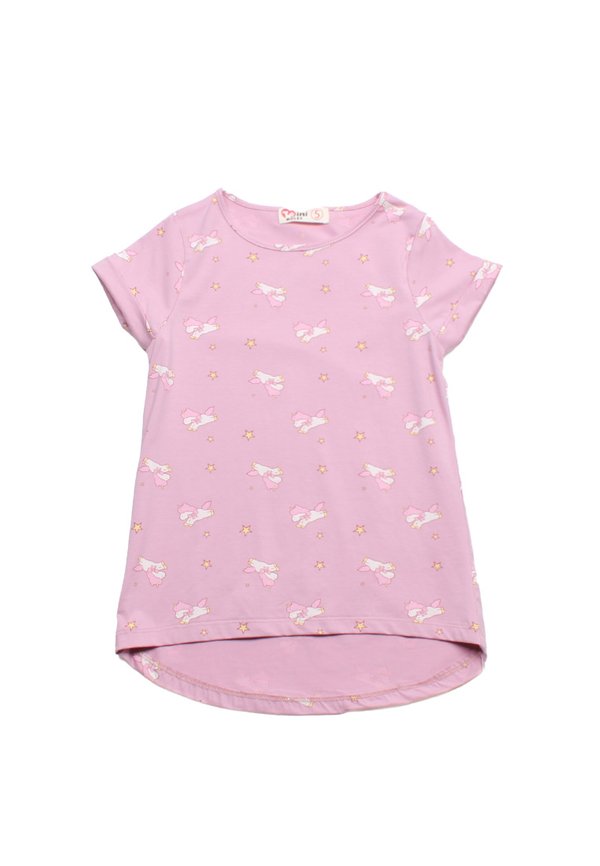 Baby Unicorn Print Girl's T-Shirt PURPLE