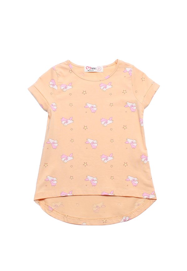 Baby Unicorn Print Girl's T-Shirt ORANGE