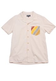 Brush Prints Pocket Premium Short Sleeve Men's Shirt KHAKI