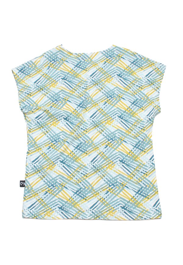 Criss Cross Prints Ladies' V Blouse GREEN