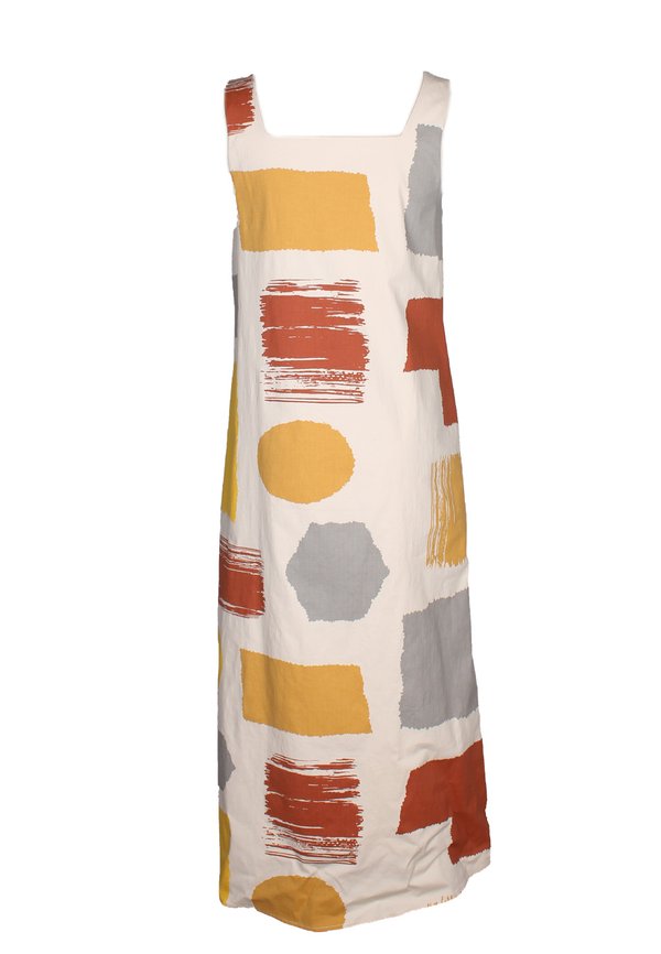 Brush Prints Premium Ladies' 2 Way Linen Dress KHAKI