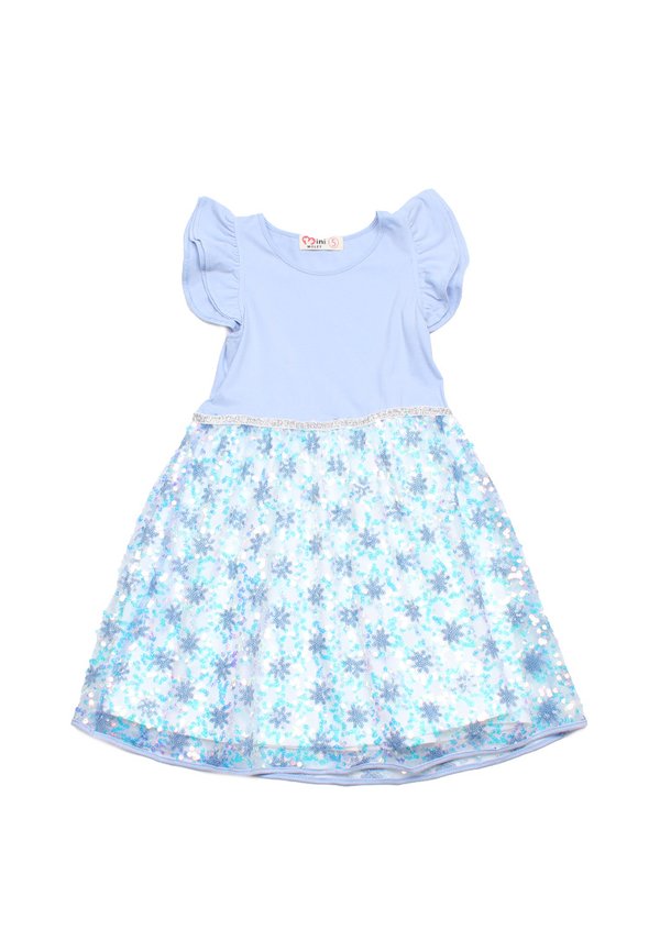 Snowflake Tulle Girl's Bubble Dress BLUE