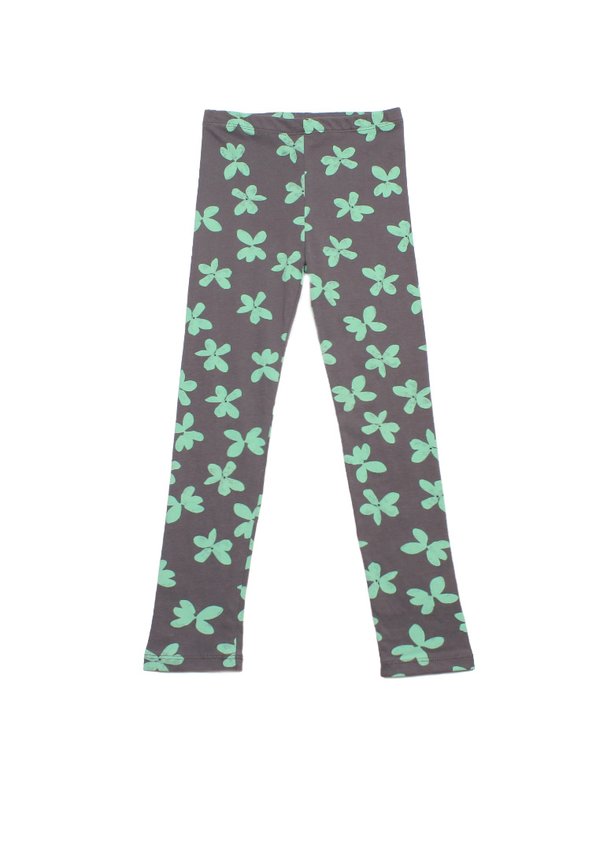 Orchid Prints Girl's Leggings GREY