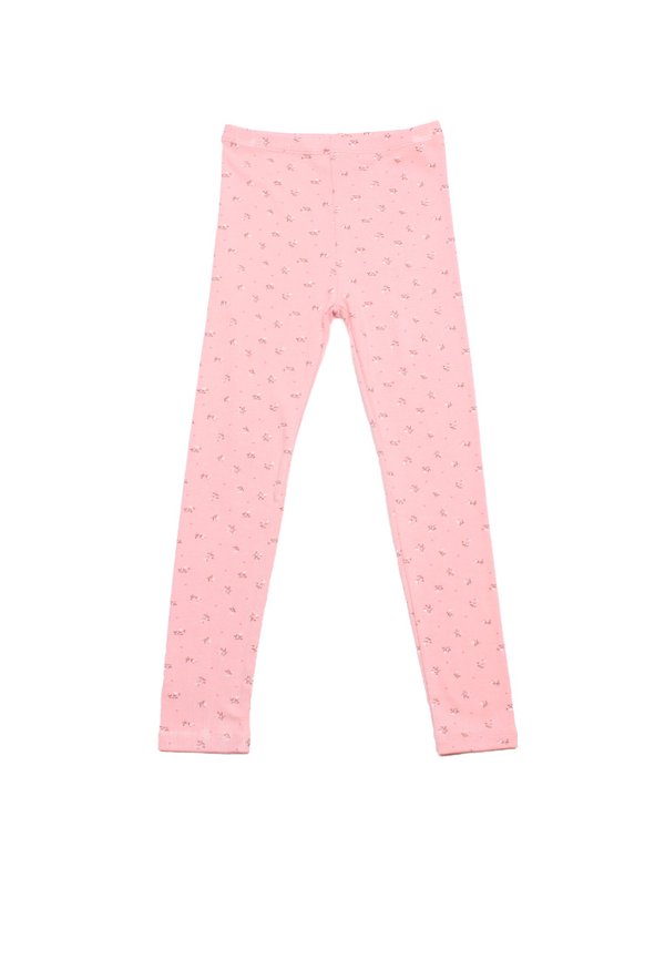 Floral Prints Girl's Leggings PINK
