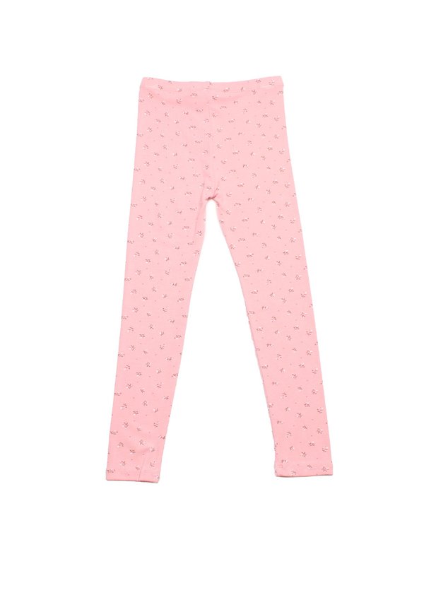 Floral Prints Girl's Leggings PINK