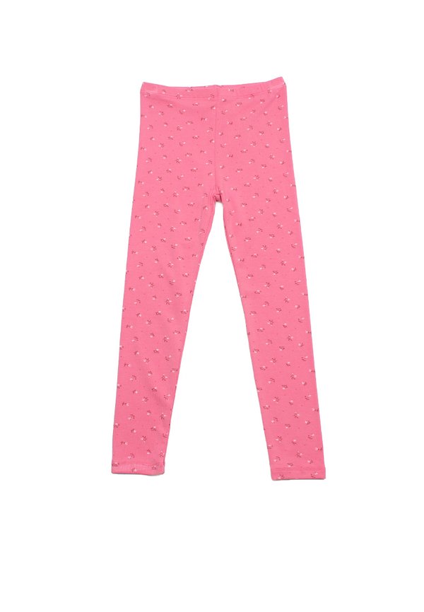 Floral Prints Girl's Leggings RED