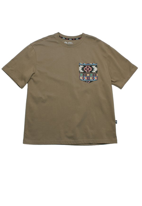Tribal Pocket Oversized Men's T-Shirt GREEN