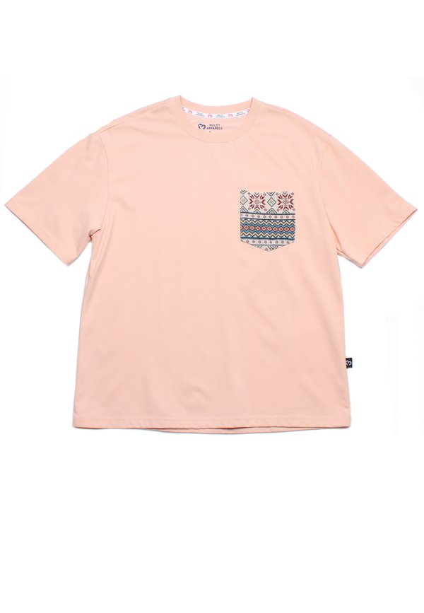 Tribal Pocket Oversized Men's T-Shirt PINK