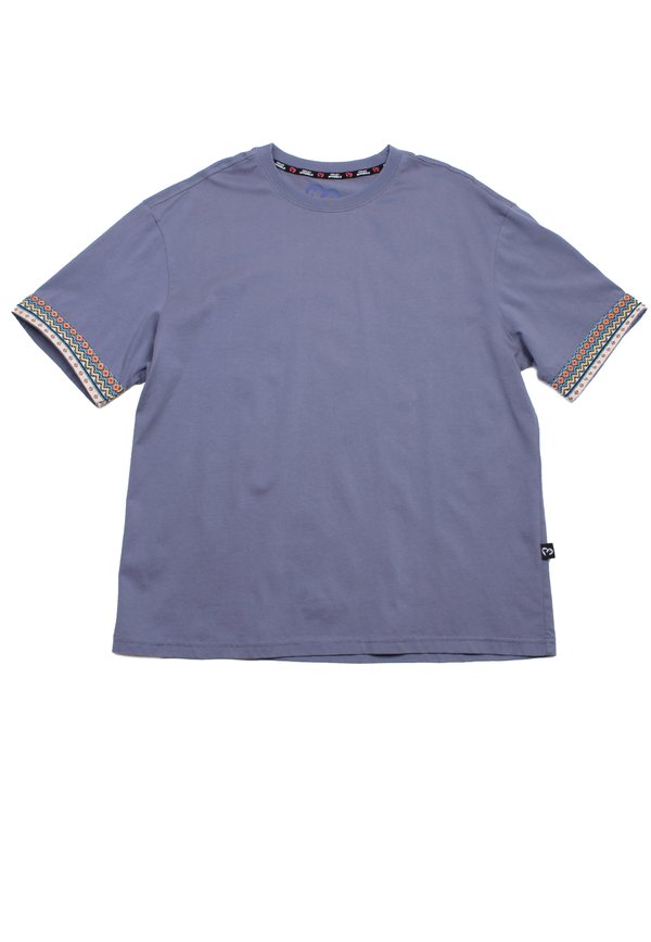 Tribal Sleeve Trims Oversized Men's T-Shirt BLUE