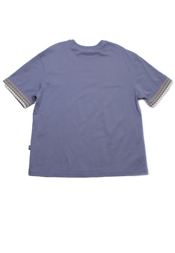 Tribal Sleeve Trims Oversized Men's T-Shirt BLUE