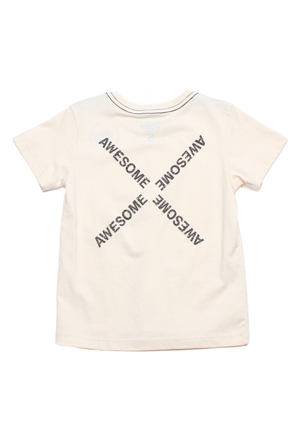 Awesome Distressed X Boy's T-Shirt KHAKI