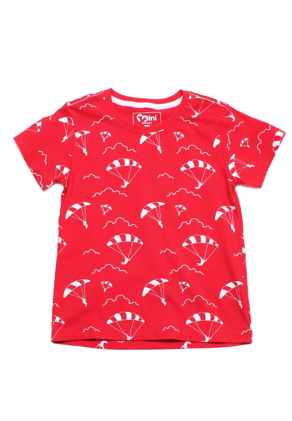 Parachute Print Premium Boy's T-Shirt RED