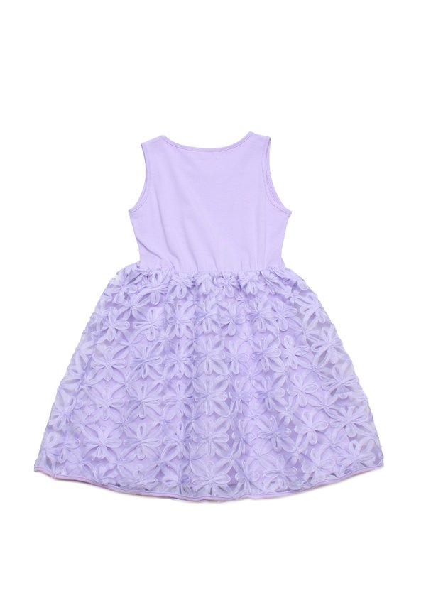 Floral Star Premium Tulle Girl's Bubble Dress PURPLE