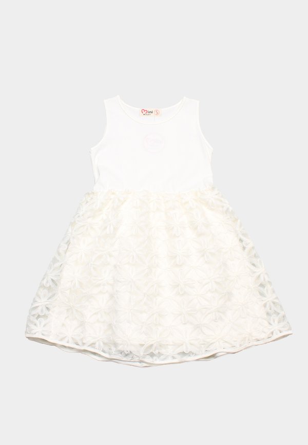 Floral Star Premium Tulle Girl's Bubble Dress WHITE