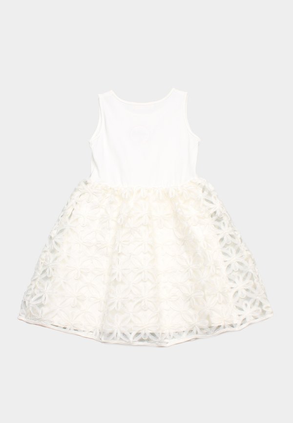 Floral Star Premium Tulle Girl's Bubble Dress WHITE