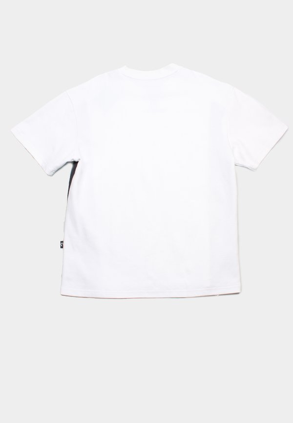 Premium Contrast Panel Oversized Men's T-Shirt WHITE