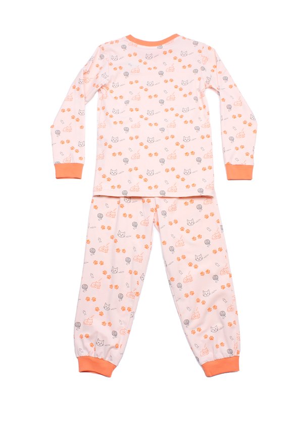 Cat Prints Premium Kids' Pyjamas Set CREAM