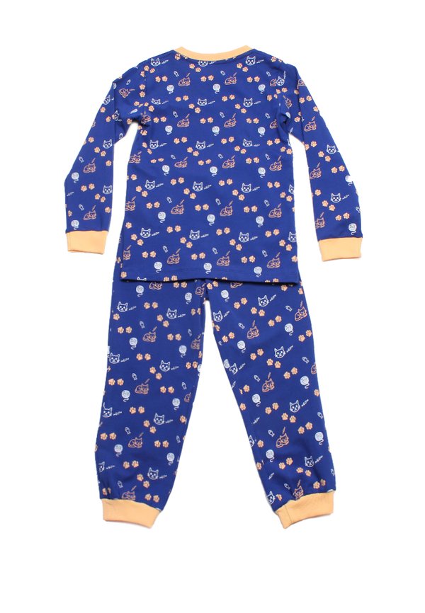 Cat Prints Premium Kids' Pyjamas Set NAVY