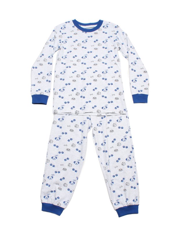 Dog Prints Premium Kids' Pyjamas Set GREY