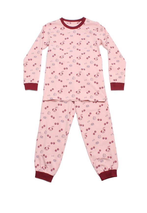 Dog Prints Premium Kids' Pyjamas Set PINK