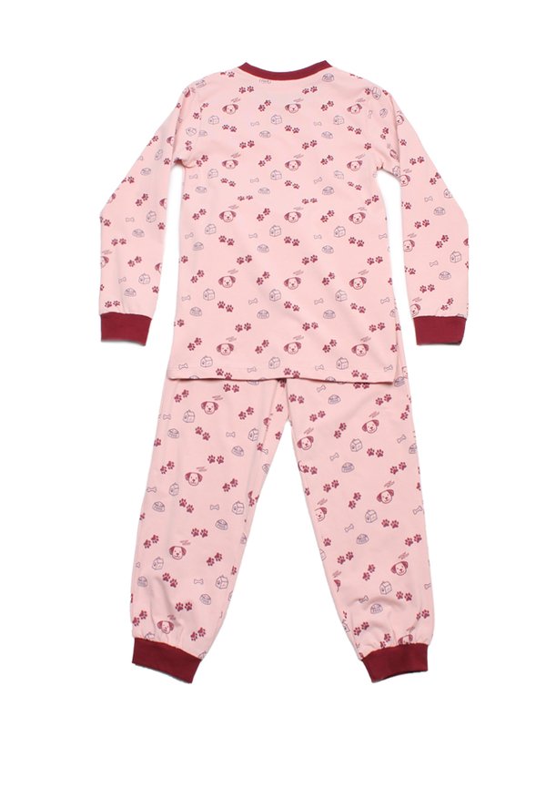 Dog Prints Premium Kids' Pyjamas Set PINK