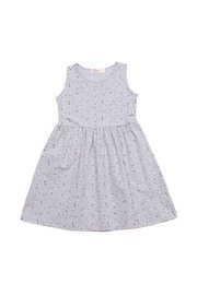 Terrazo Prints Girl's Dress GREY