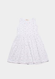 Terrazo Prints Girl's Dress WHITE