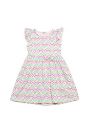 Sea Shells Fluff Sleeve Girl's Dress PINK