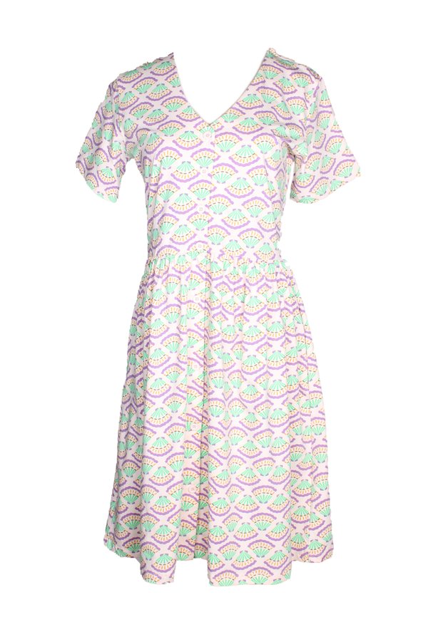 Sea Shells Premium Ladies' Button Down Dress PINK