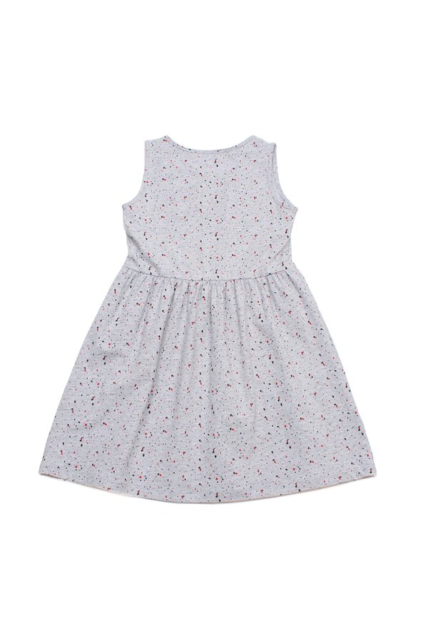 Terrazo Prints Girl's Dress GREY