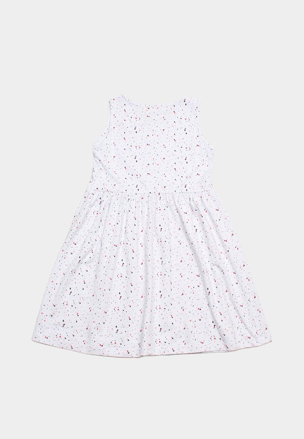 Terrazo Prints Girl's Dress WHITE
