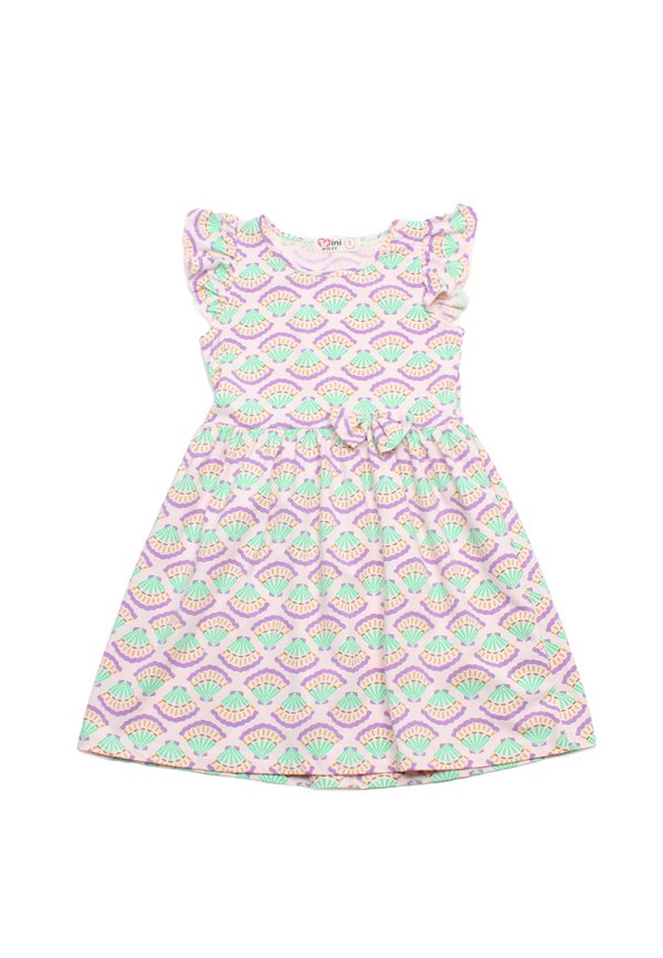 Sea Shells Fluff Sleeve Girl's Dress PINK