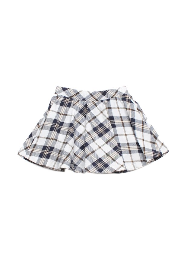 Diamond Checked Girl's Skirt BLACK