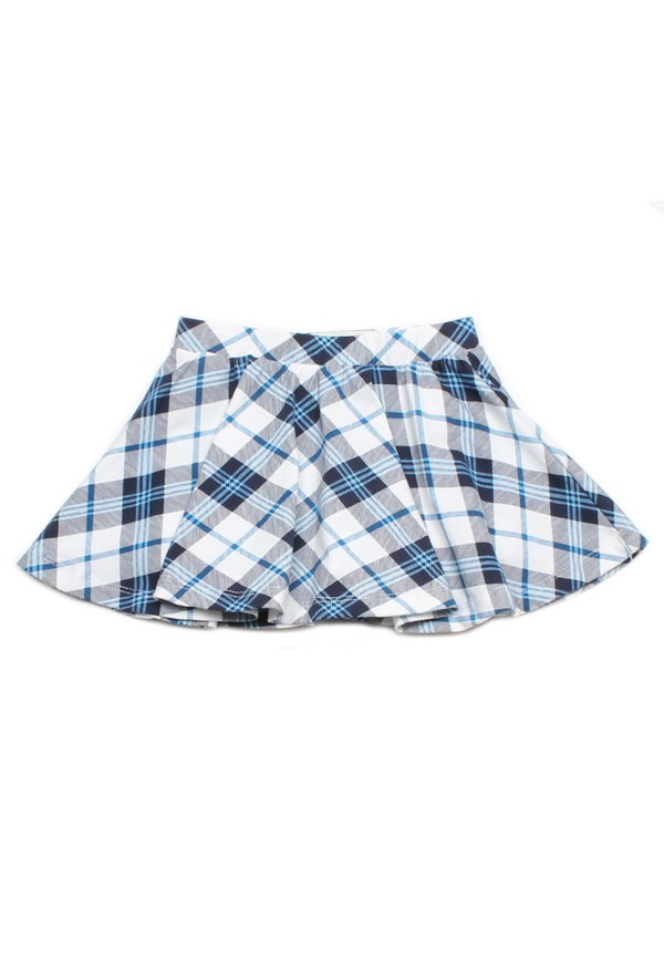Diamond Checked Girl's Skirt BLUE