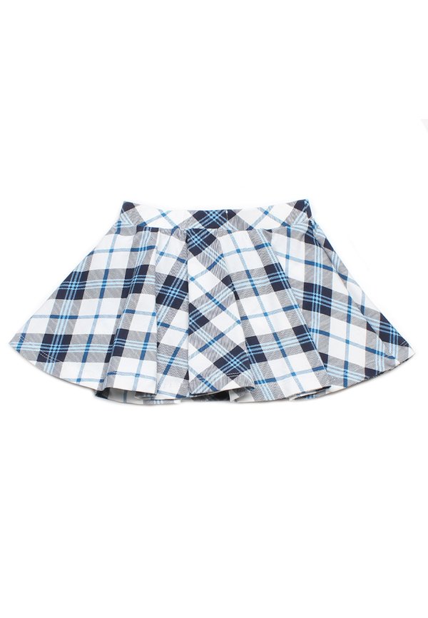 Diamond Checked Girl's Skirt BLUE