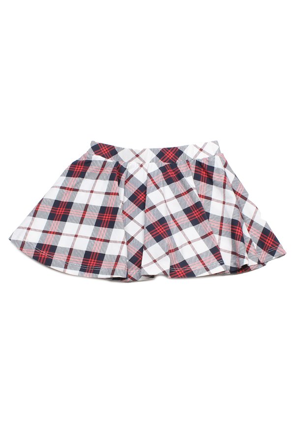 Diamond Checked Girl's Skirt RED