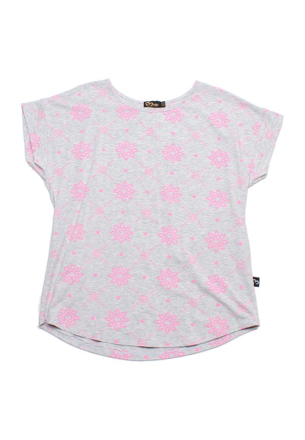 Floral Tiles Prints Ladies' Blouse GREY