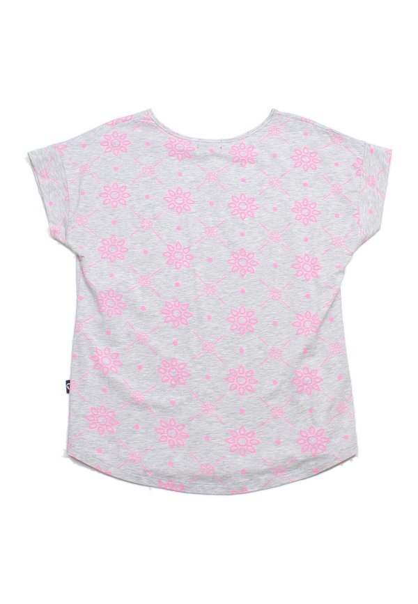 Floral Tiles Prints Ladies' Blouse GREY