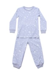 Stars and Moon Print Pyjamas Set GREY (Kids' Pyjamas)
