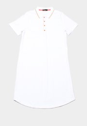 Tri Tipped Polo Shift Dress WHITE (Ladies' Dress)
