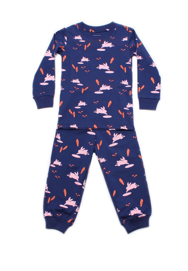 Bunny Print Pyjamas Set NAVY  (Kids' Pyjamas)