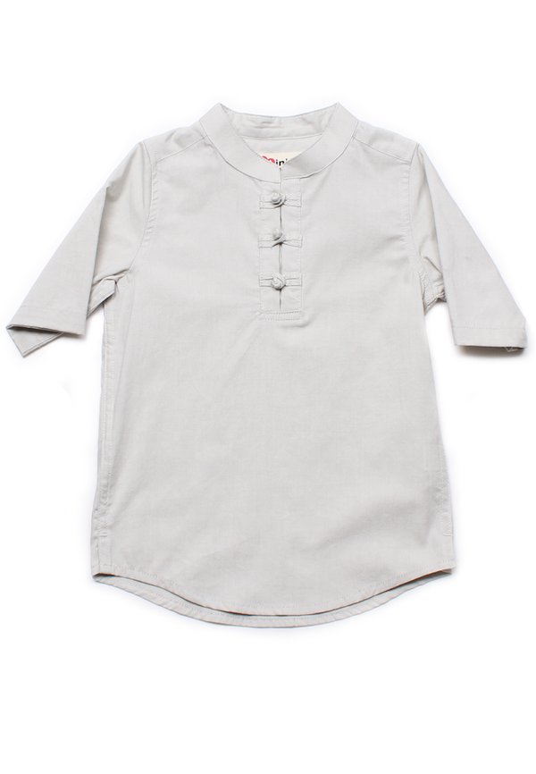 Oriental Style 3/4 Sleeve Shirt CREAM (Boy's Shirt)