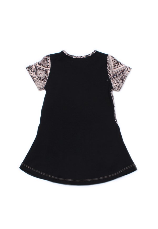 Aztec Design Print Shift Dress BLACK (Girl's Dress)