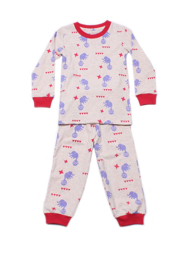 Elephant Print Pyjamas Set HEATHER (Kids' Pyjamas)