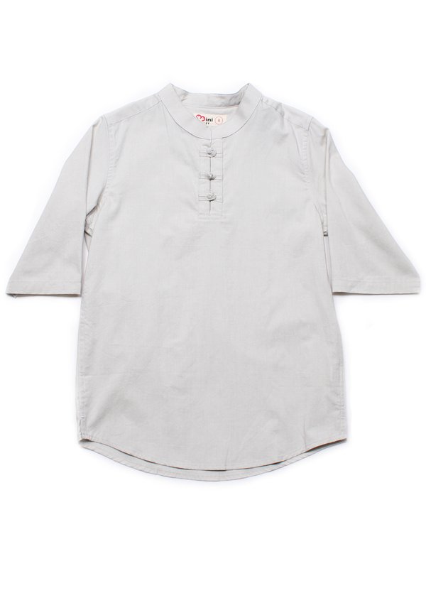 Oriental Style 3/4 Sleeve Shirt CREAM (Boy's Shirt)