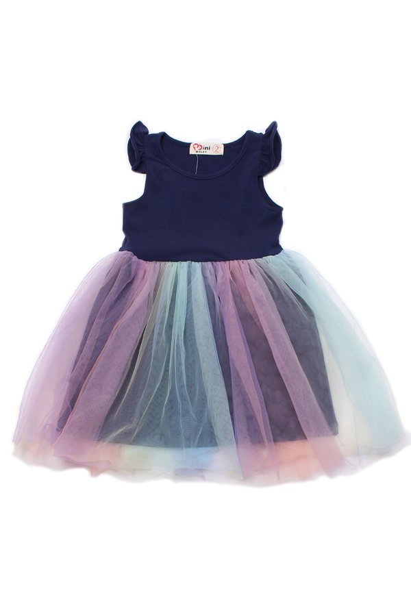 Rainbow Bubble Dress NAVY (Girl's Dress)