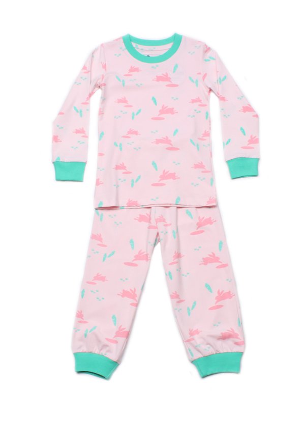 Bunny Print Pyjamas Set PINK  (Kids' Pyjamas)