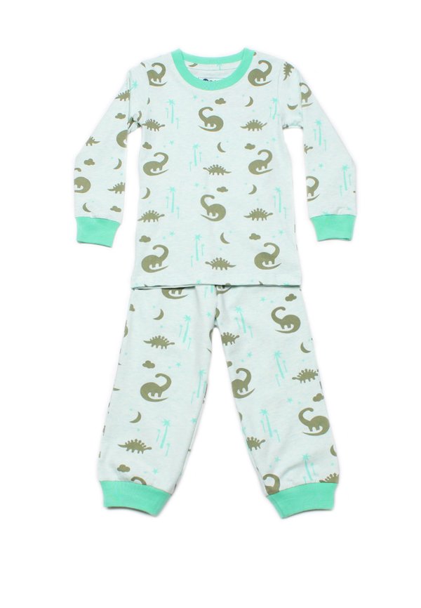 Dinosaur Print Pyjamas Set GREEN (Kids' Pyjamas)