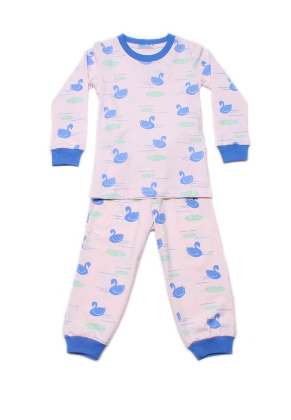 Swan Print Pyjamas Set PINK (Kids' Pyjamas)