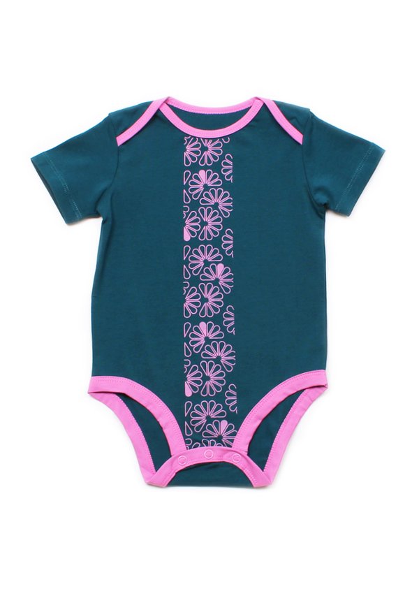 Floral Patterned Print Romper TURQUOISE (Baby Romper)